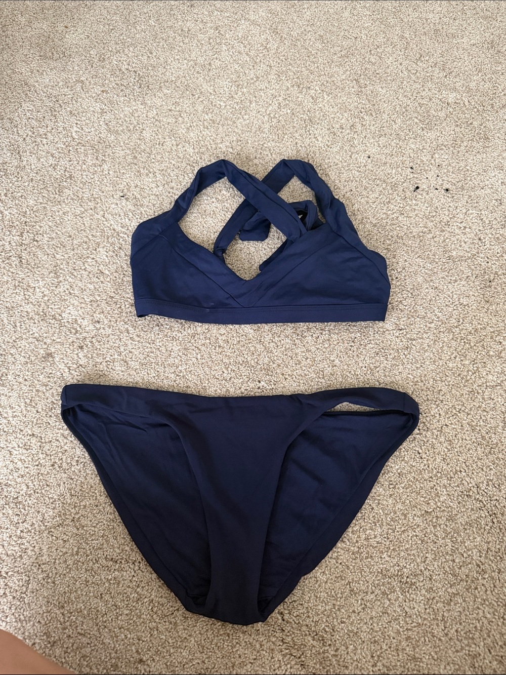 Navy Blue Two-Piece Bikini Set